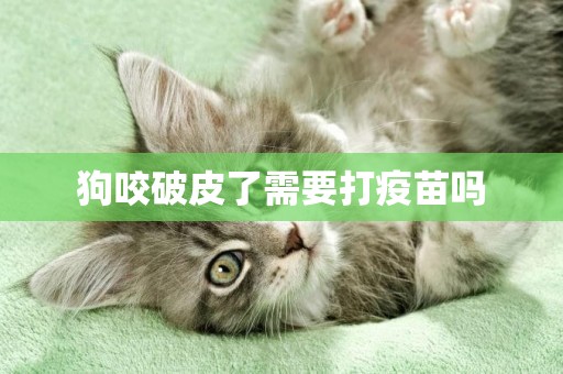 狗咬破皮了需要打疫苗嗎