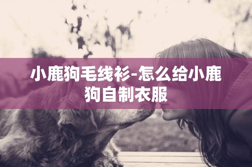 小鹿狗毛線衫-怎么給小鹿狗自制衣服