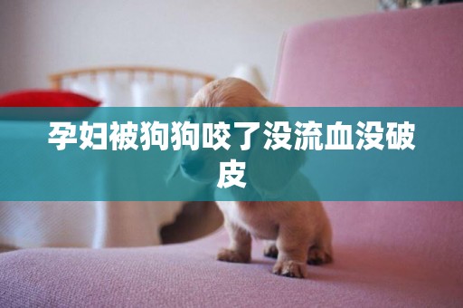 孕婦被狗狗咬了沒流血沒破皮