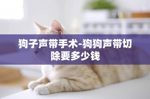 狗子聲帶手術-狗狗聲帶切除要多少錢