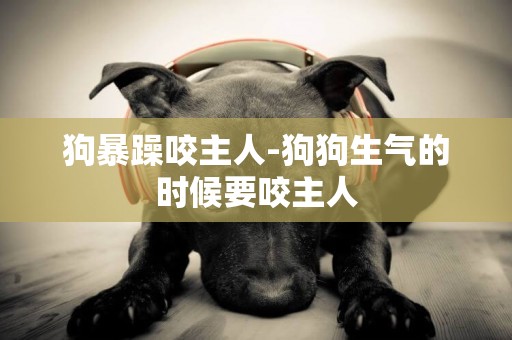 狗暴躁咬主人-狗狗生氣的時候要咬主人
