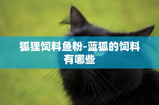 狐貍飼料魚粉-藍狐的飼料有哪些