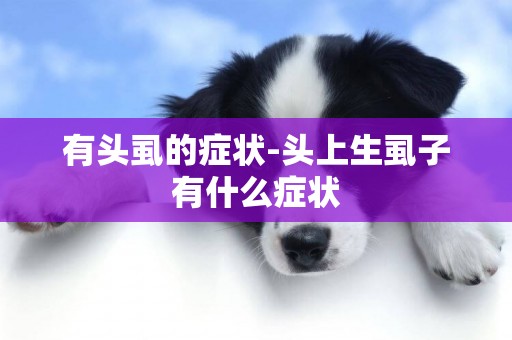 有頭虱的癥狀-頭上生虱子有什么癥狀