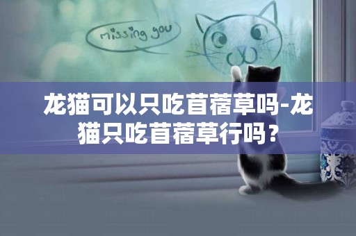 龍貓可以只吃苜蓿草嗎-龍貓只吃苜蓿草行嗎？