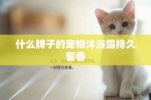 什么牌子的寵物沐浴露持久留香