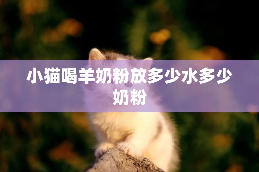 小貓喝羊奶粉放多少水多少奶粉