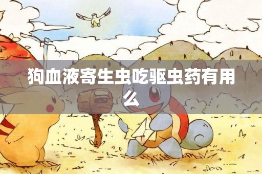 狗血液寄生蟲吃驅蟲藥有用么