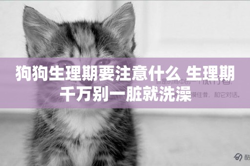 狗狗生理期要注意什么 生理期千萬別一臟就洗澡