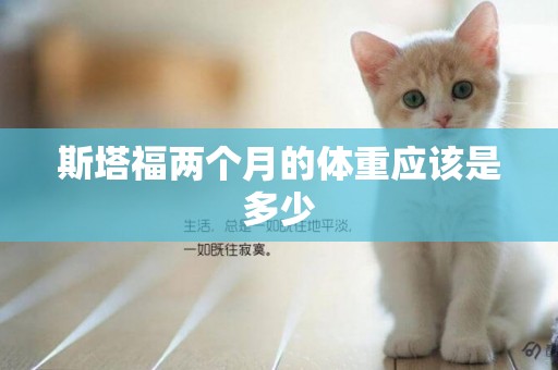 斯塔福兩個月的體重應該是多少