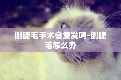 倒睫毛手術會復發嗎-倒睫毛怎么辦