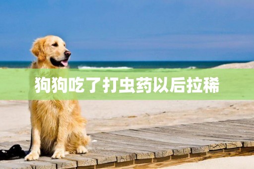 狗狗吃了打蟲藥以后拉稀