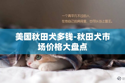 美國秋田犬多錢-秋田犬市場價格大盤點