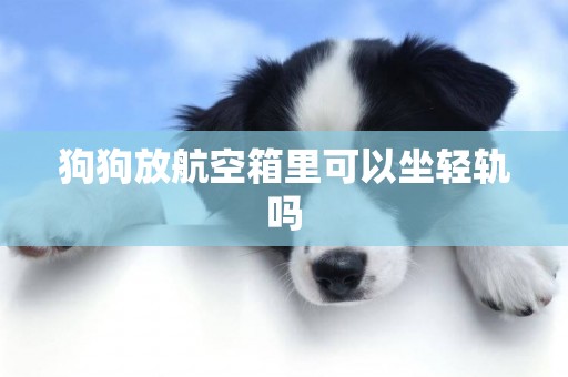 狗狗放航空箱里可以坐輕軌嗎