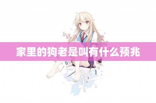 家里的狗老是叫有什么預兆