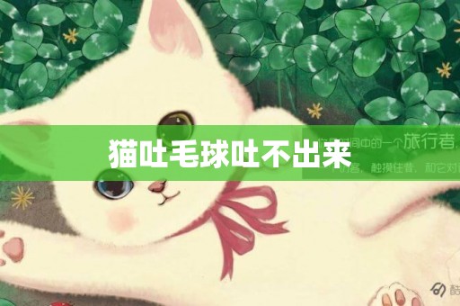 貓吐毛球吐不出來
