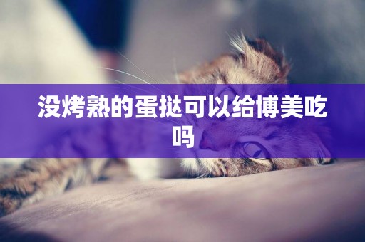 沒烤熟的蛋撻可以給博美吃嗎