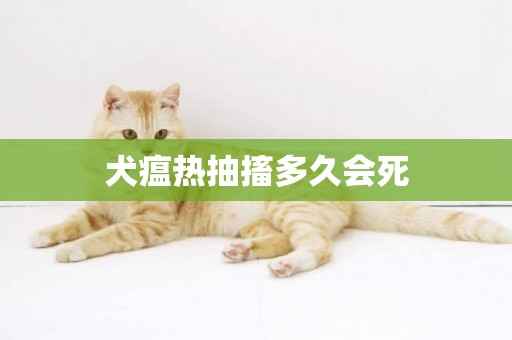 犬瘟熱抽搐多久會死
