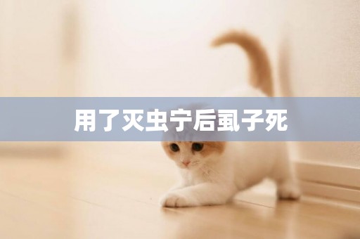 用了滅蟲寧后虱子死