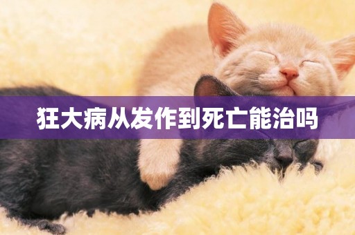 狂大病從發作到死亡能治嗎