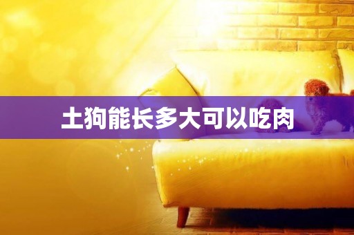 土狗能長多大可以吃肉