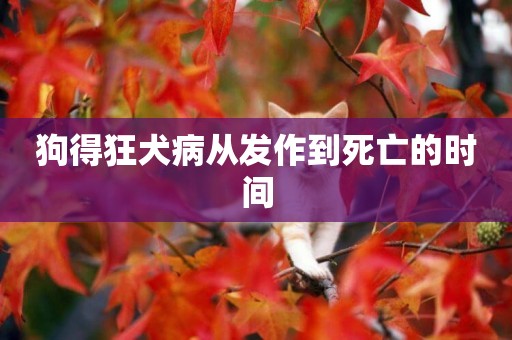 狗得狂犬病從發作到死亡的時間