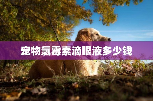 寵物氯霉素滴眼液多少錢