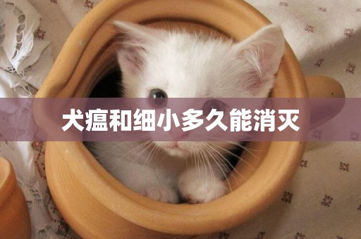 犬瘟和細小多久能消滅