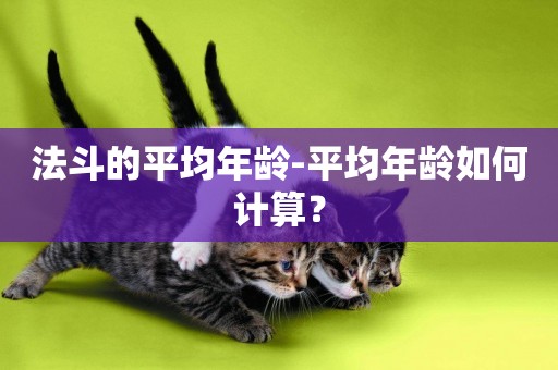 法斗的平均年齡-平均年齡如何計算？