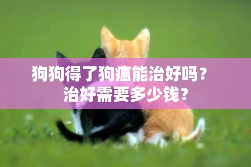 狗狗得了狗瘟能治好嗎？ 治好需要多少錢？