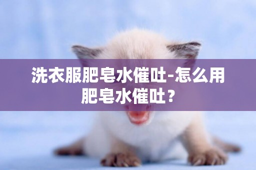 洗衣服肥皂水催吐-怎么用肥皂水催吐？