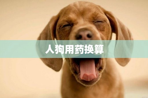 人狗用藥換算