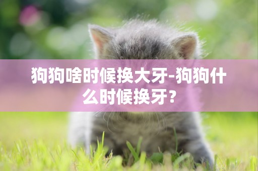 狗狗啥時候換大牙-狗狗什么時候換牙？