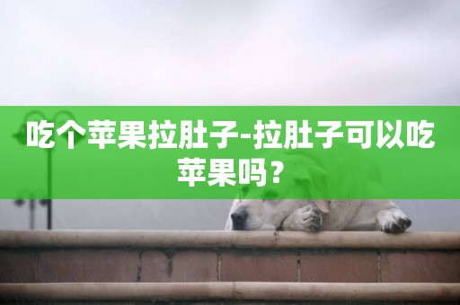 吃個蘋果拉肚子-拉肚子可以吃蘋果嗎？