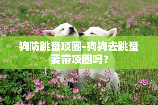 狗防跳蚤項圈-狗狗去跳蚤要帶項圈嗎？