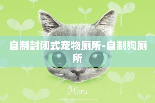 自制封閉式寵物廁所-自制狗廁所