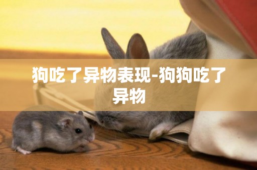 狗吃了異物表現-狗狗吃了異物