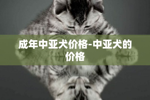 成年中亞犬價格-中亞犬的價格