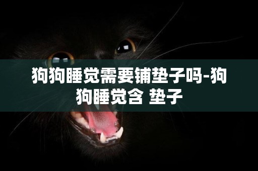 狗狗睡覺需要鋪墊子嗎-狗狗睡覺含 墊子