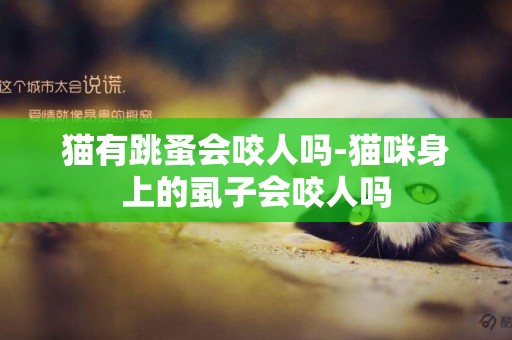 貓有跳蚤會咬人嗎-貓咪身上的虱子會咬人嗎