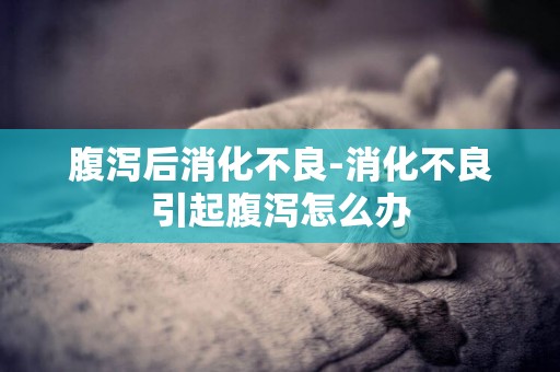 腹瀉后消化不良-消化不良引起腹瀉怎么辦