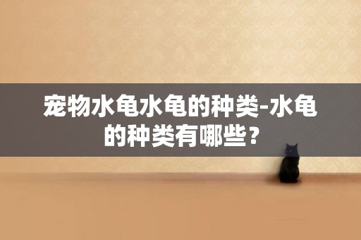 寵物水龜水龜的種類-水龜的種類有哪些？