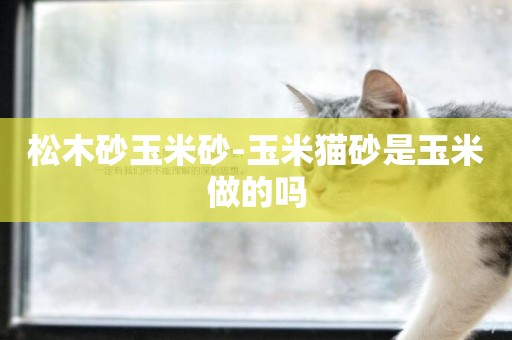 松木砂玉米砂-玉米貓砂是玉米做的嗎