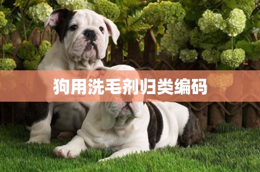 狗用洗毛劑歸類編碼