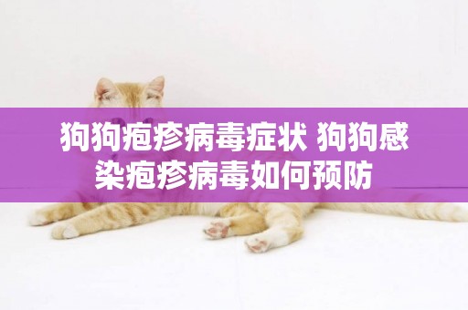 狗狗皰疹病毒癥狀 狗狗感染皰疹病毒如何預防