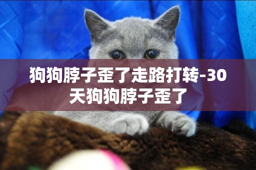 狗狗脖子歪了走路打轉-30天狗狗脖子歪了