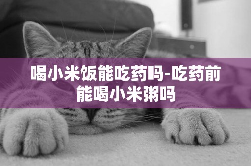 喝小米飯能吃藥嗎-吃藥前能喝小米粥嗎