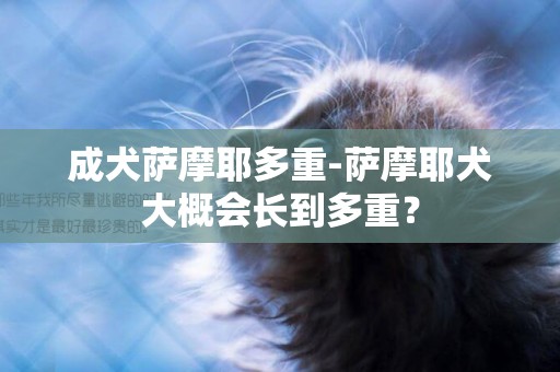 成犬薩摩耶多重-薩摩耶犬大概會長到多重？