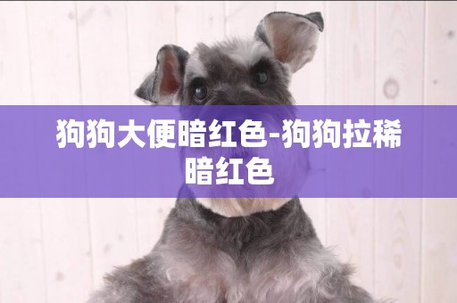 狗狗大便暗紅色-狗狗拉稀暗紅色