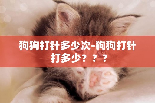 狗狗打針多少次-狗狗打針 打多少？？？