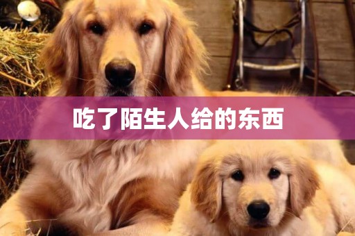 吃了陌生人給的東西